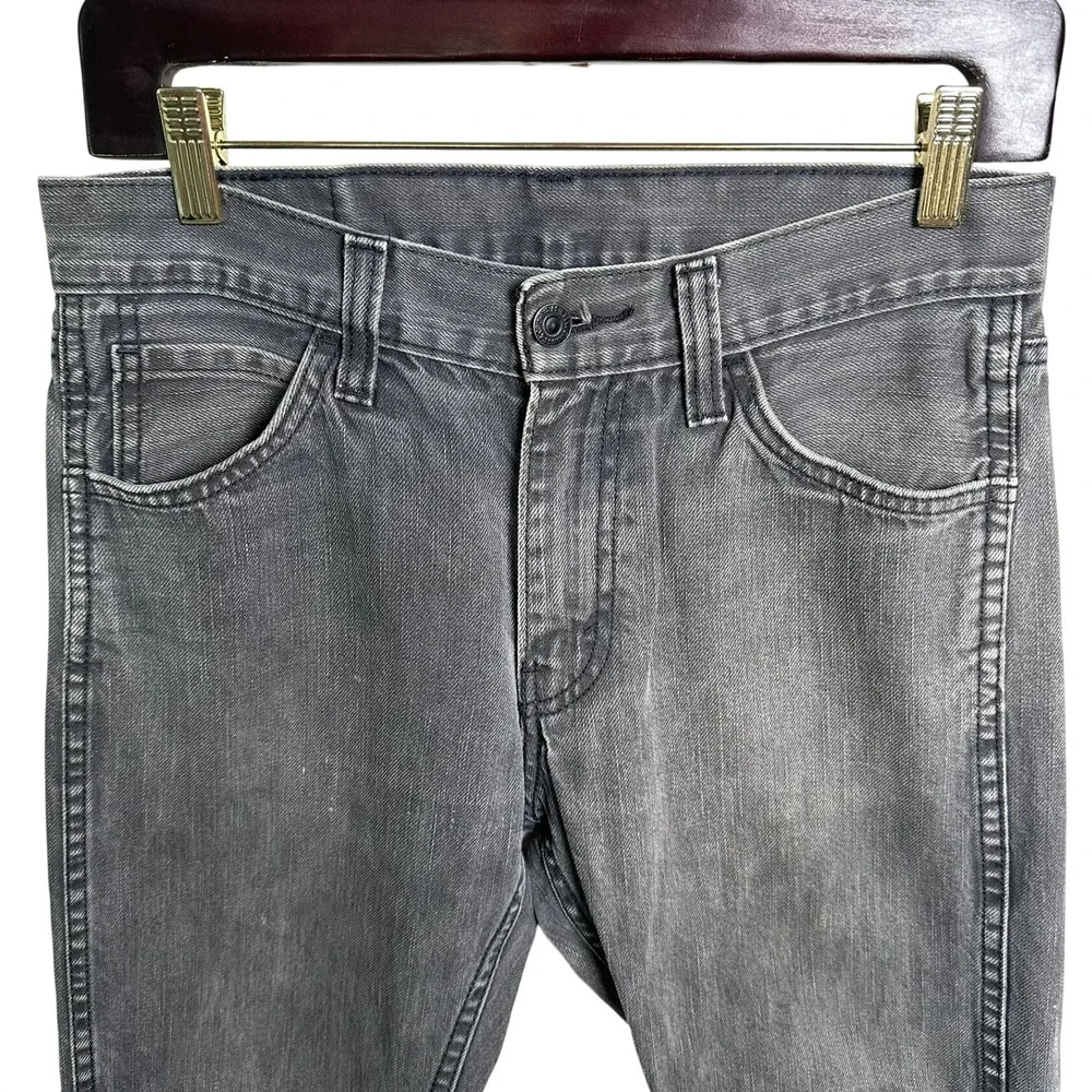 Levi's 513 Slim Straight‎ Jeans Mens 29x30 Grey Denim